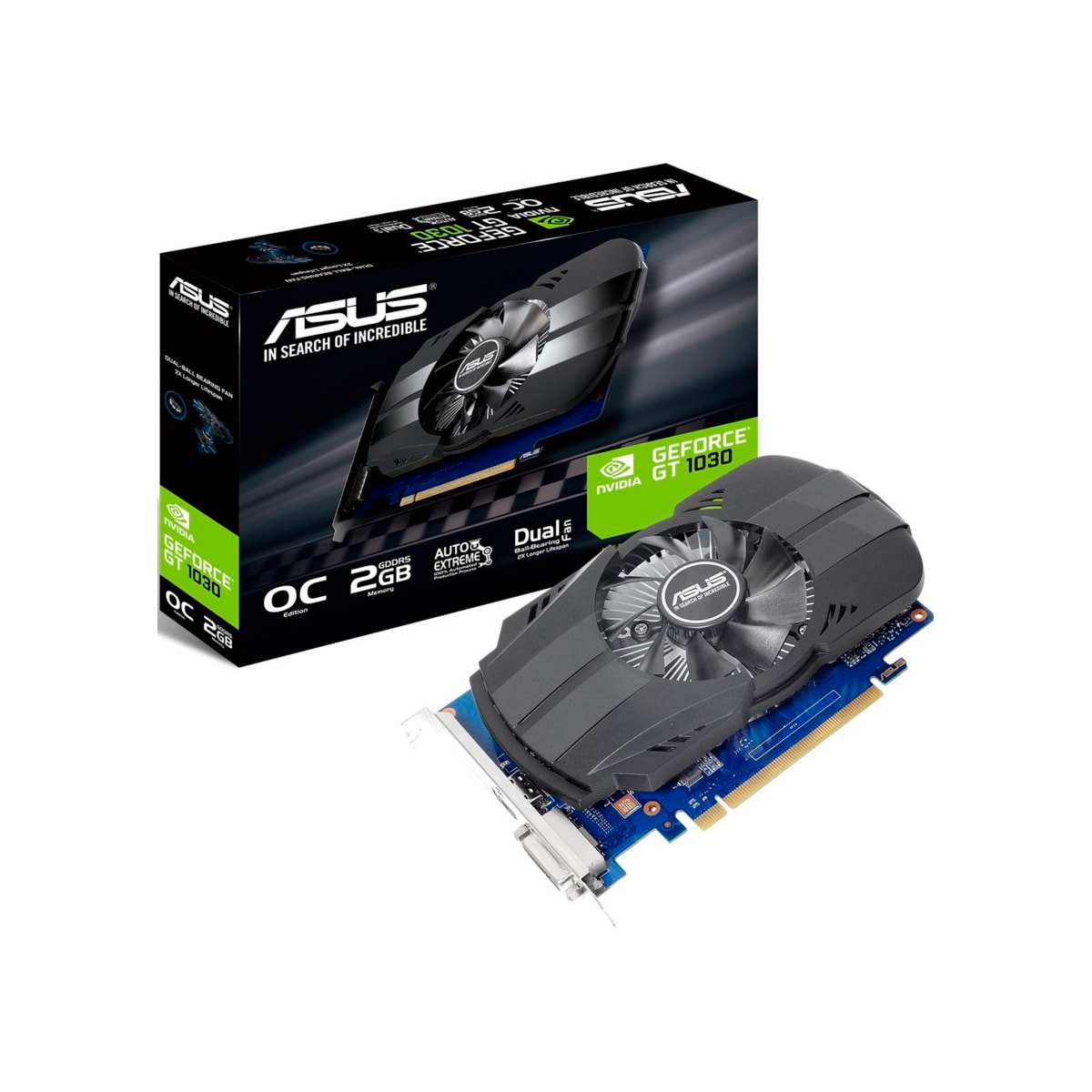 ASUS GeForce GT 1030 OC graphics card (2GB GDDR5)