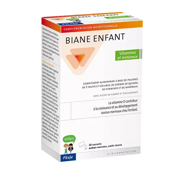 Vitaminas e Minerais Infantis Pileje Biane - 20 sachês