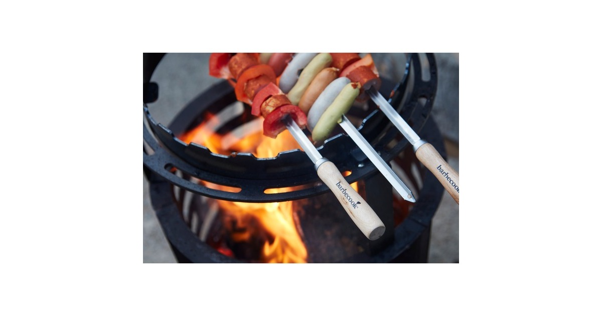 BarbecookSet van 3 XL skewers spies  (65cm, FSC 100%)