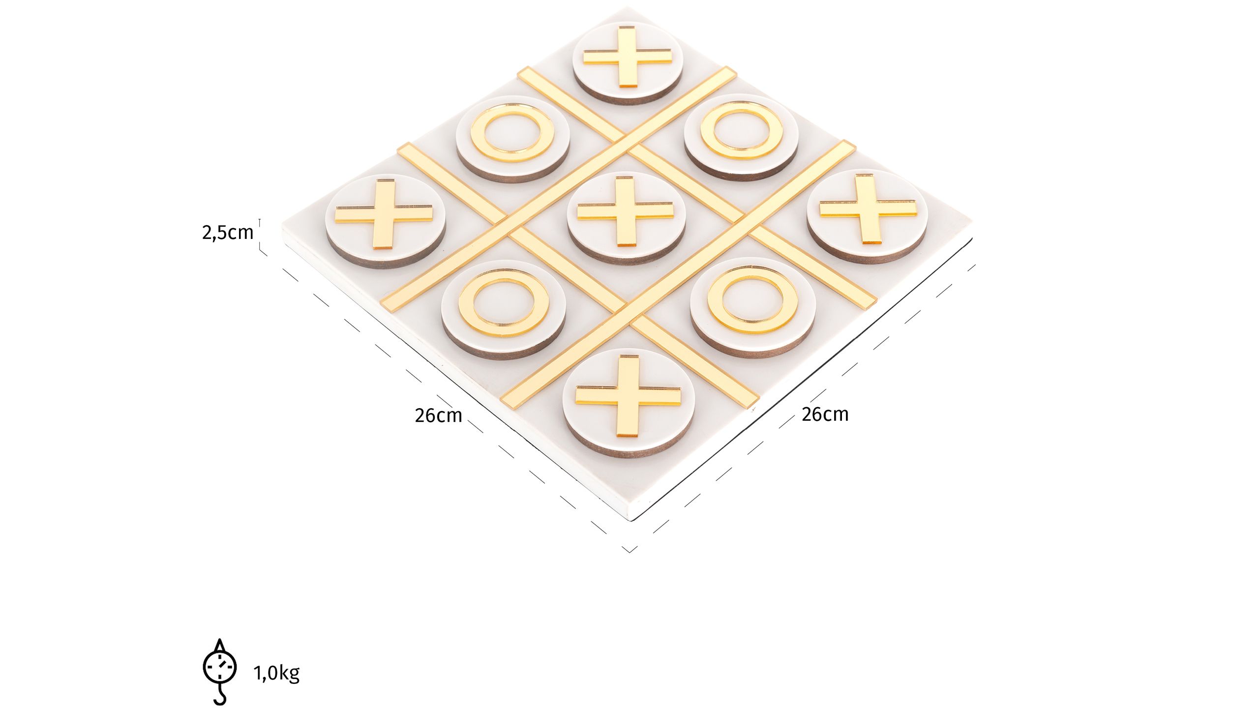 Bordspel 211135 Maylie B26 x D26 x H2.5 cm