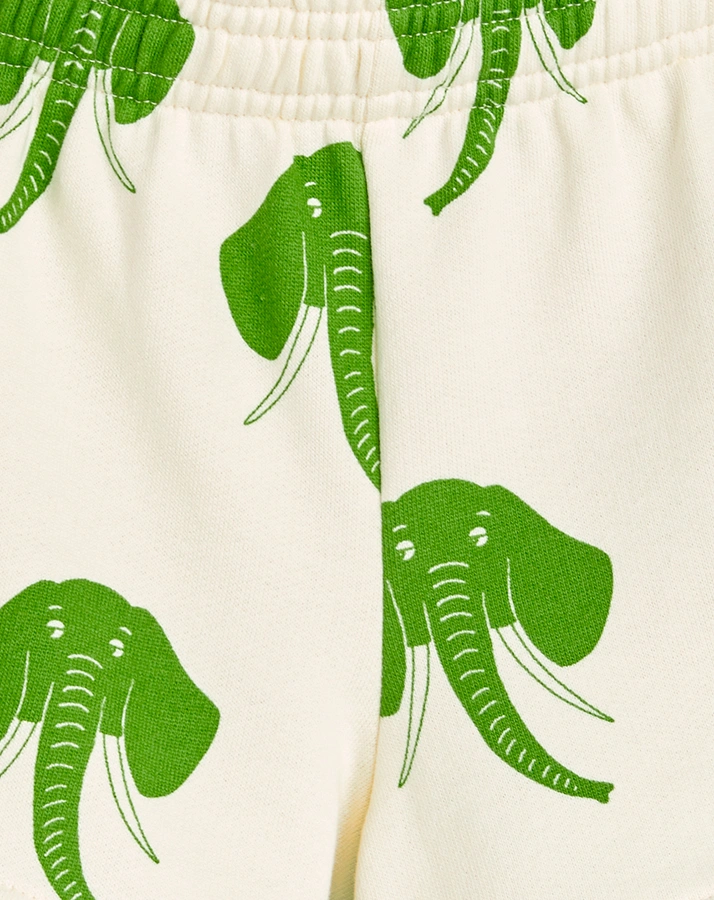 Sweatshorts ELEPHANTS in offwhite