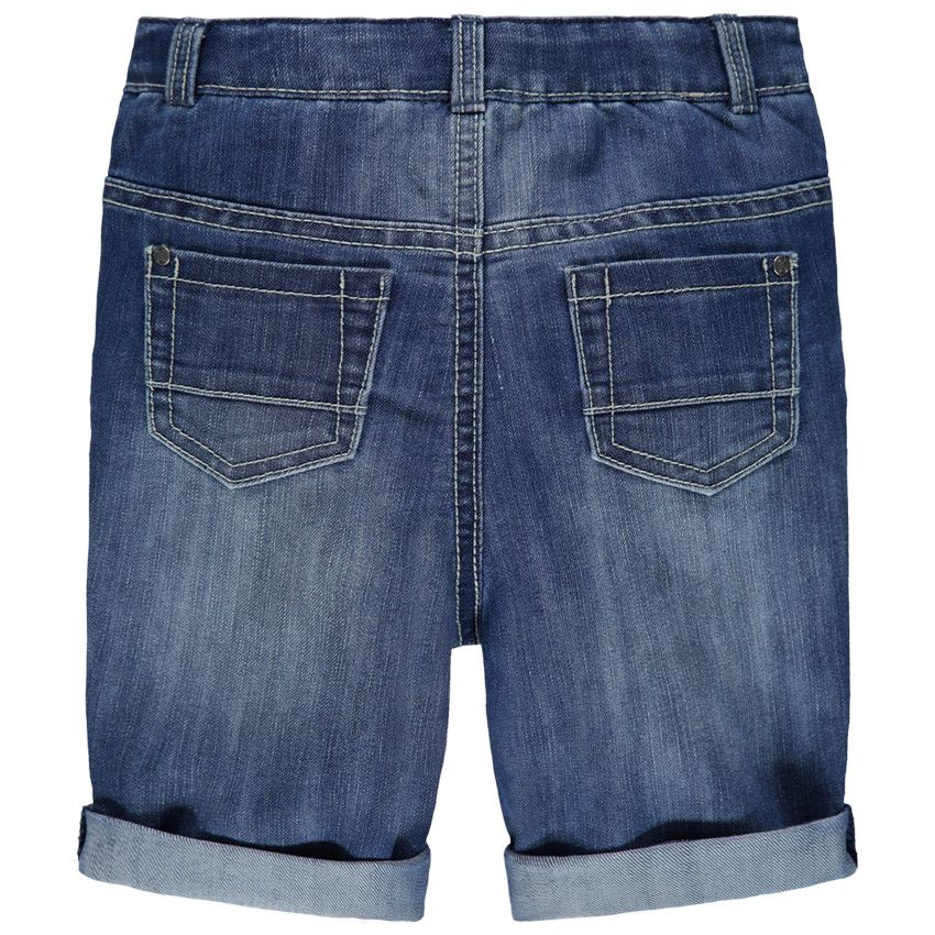 Bermuda en jean used - Bleu moyen
