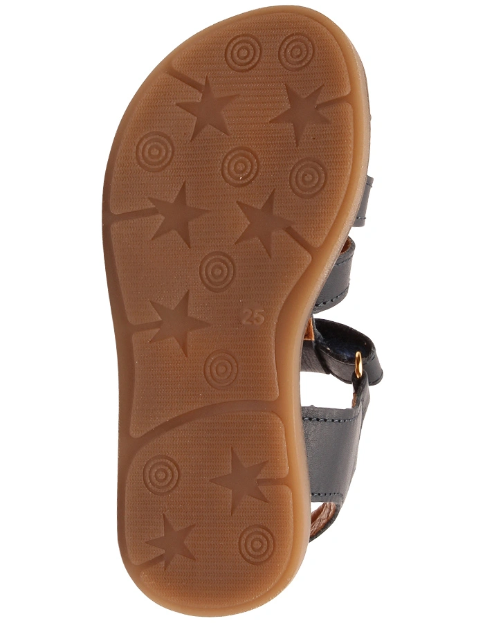 Leder-Sandalen BEX in navy
