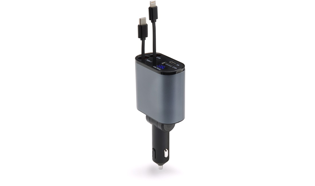 12/24V Multilader USB-C/Lightning/USB-A