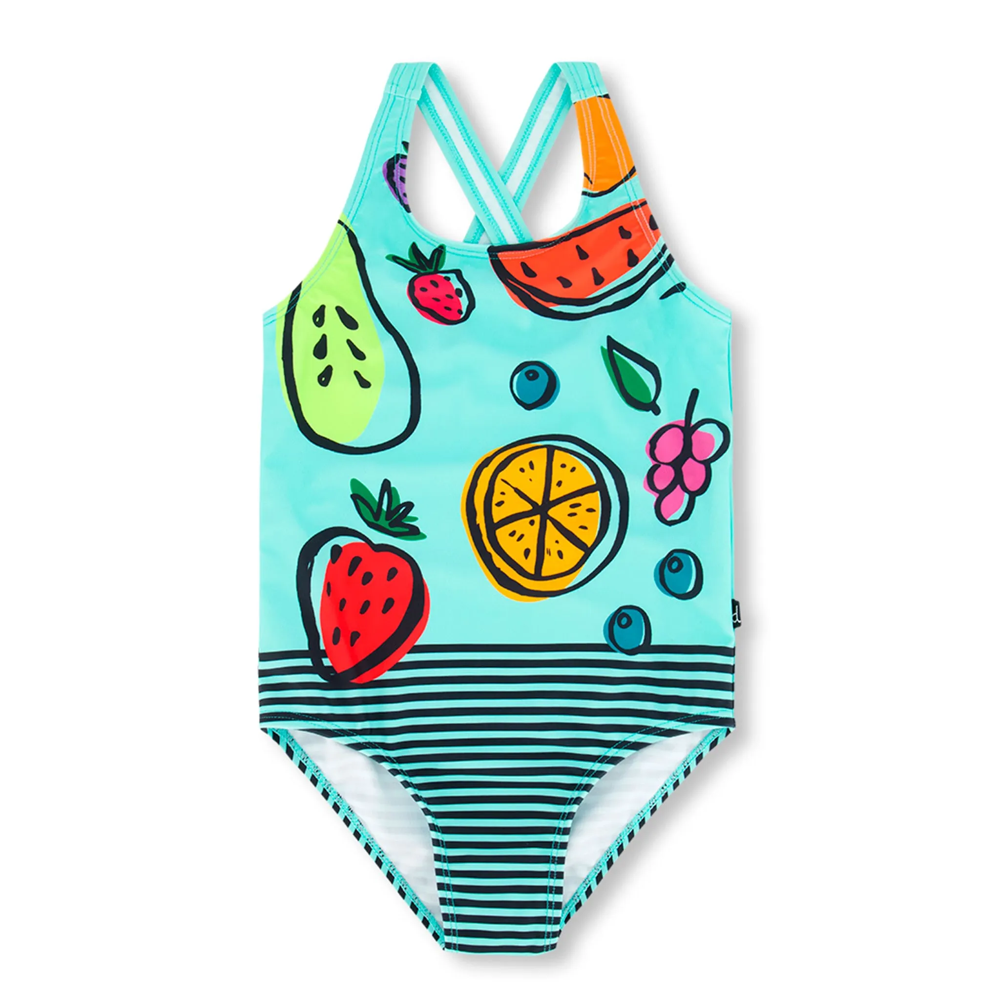 Deux par Deux Maillot UV Une Pièce Fruits 7-12ans