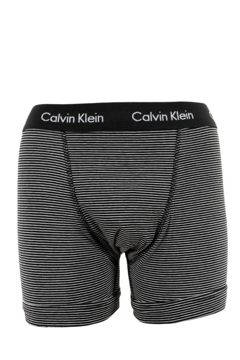 Calecons et slips calvin klein jeans 3p trunk 001 iot white/ b&w stripe/ black