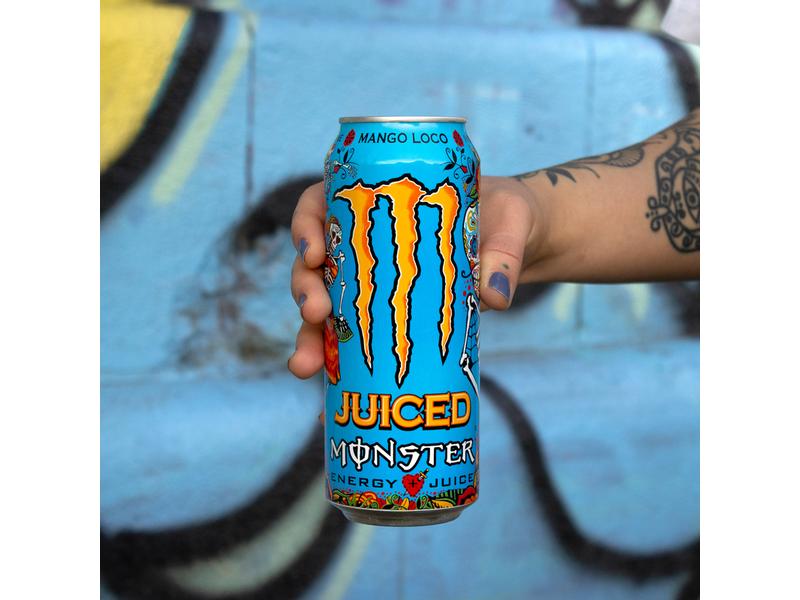 Monster Energy Drink Mango Loco 12 x 500 ml Erfrischendes Getränk mit Taurin, Inositol und Vitamin B