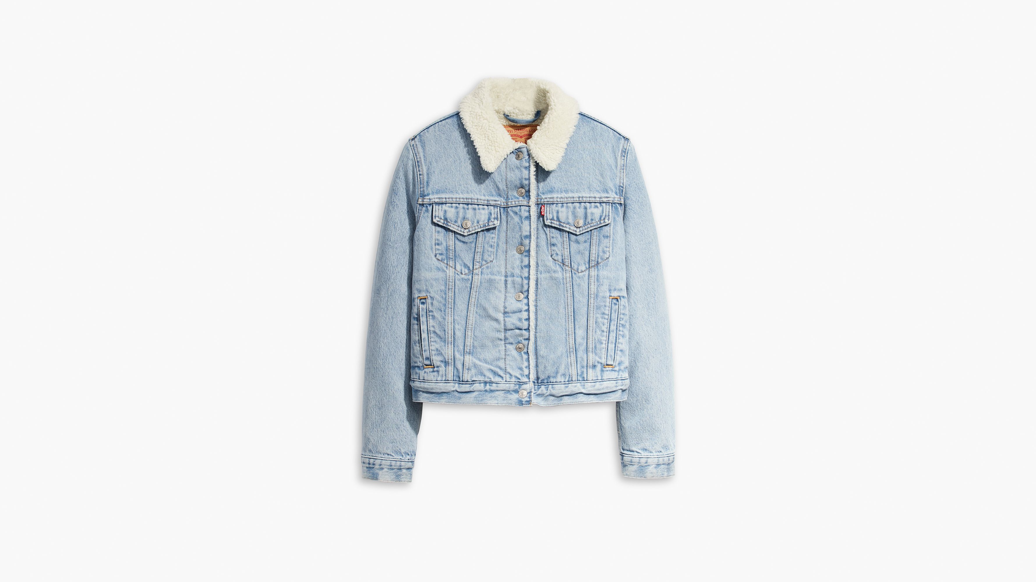 Veste Trucker Original sherpa - Feeling Everything - Bleu