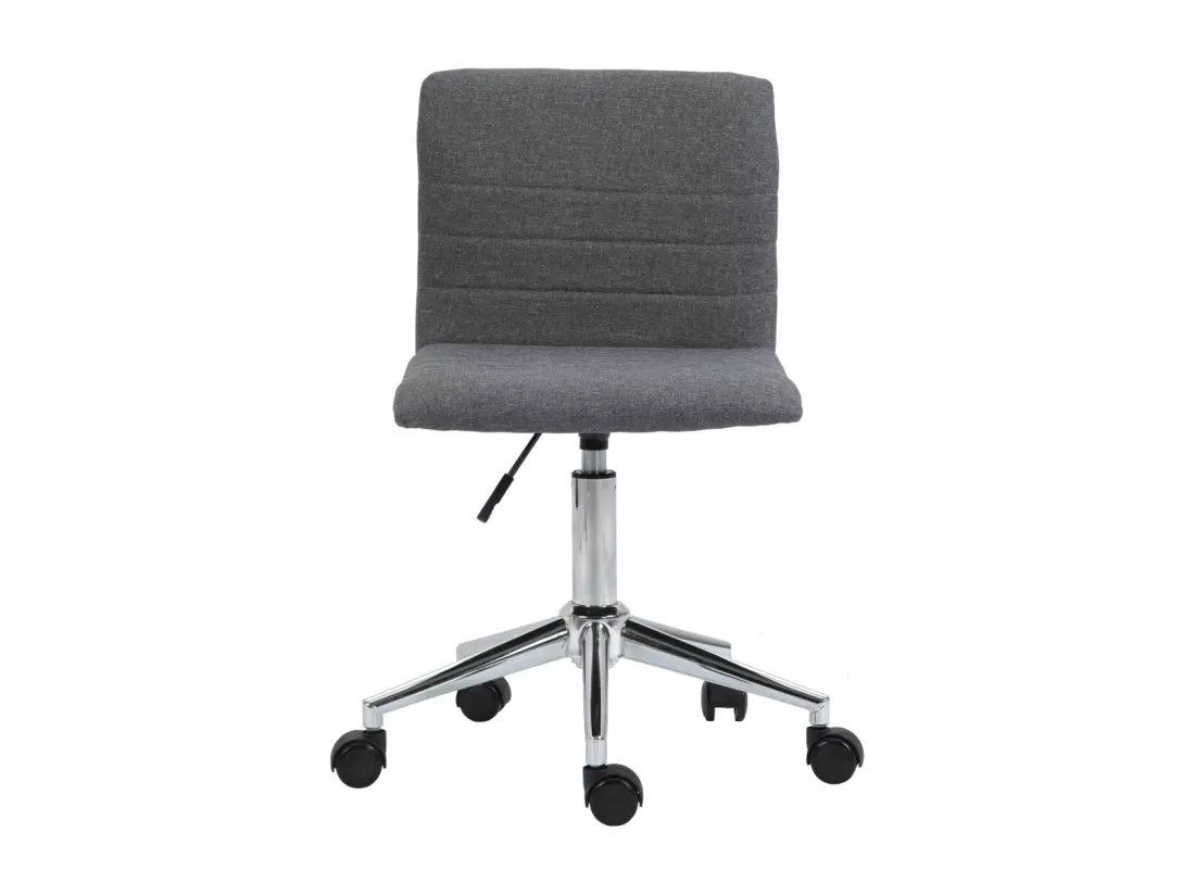 SVITA LINUS chaise de bureau chaise pivotante pour enfant chaise de bureau chambre d'enfant revêtement en tissu gris