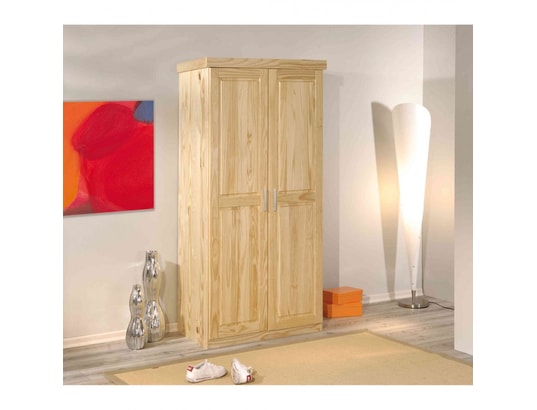 TERRE DE NUIT - Armoire 2 portes en bois massif chêne clair - ar12019