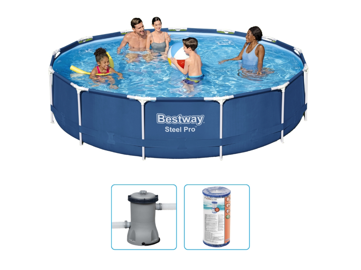 Bestway steel pro 396x84cm zwembad – 3-delig