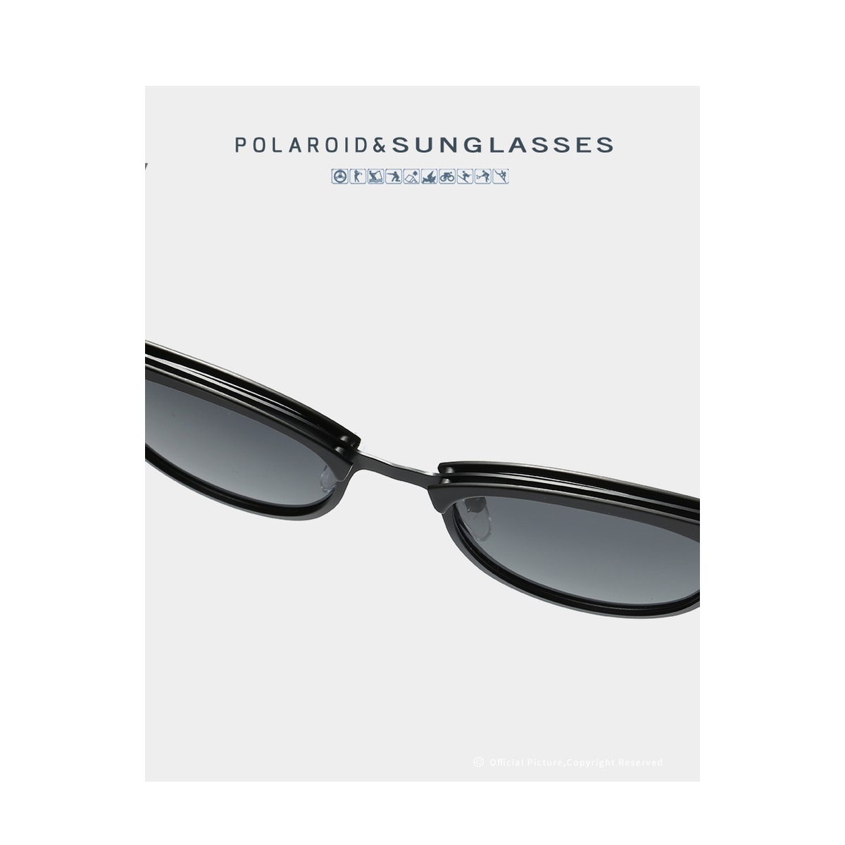 Polariserte solbriller UV400 Sort/grå