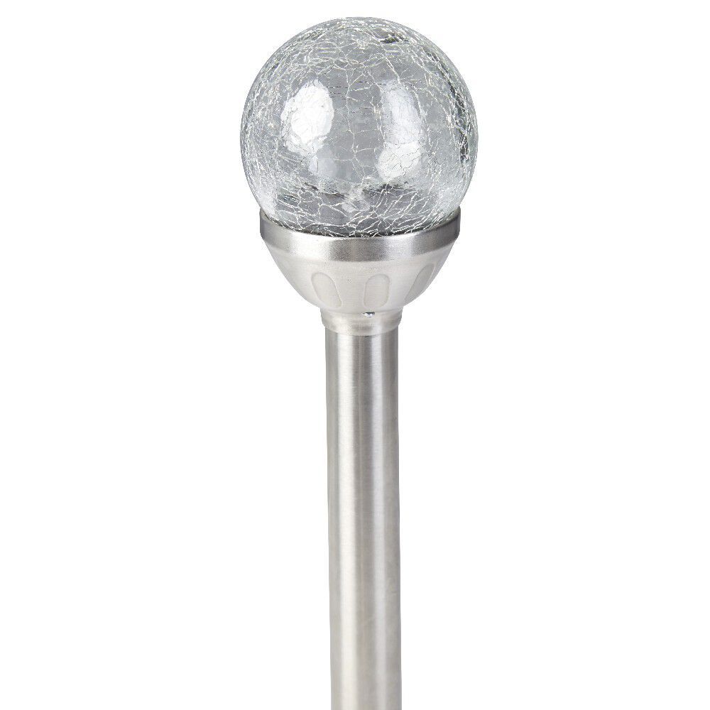 Borne solaire boule verre métal