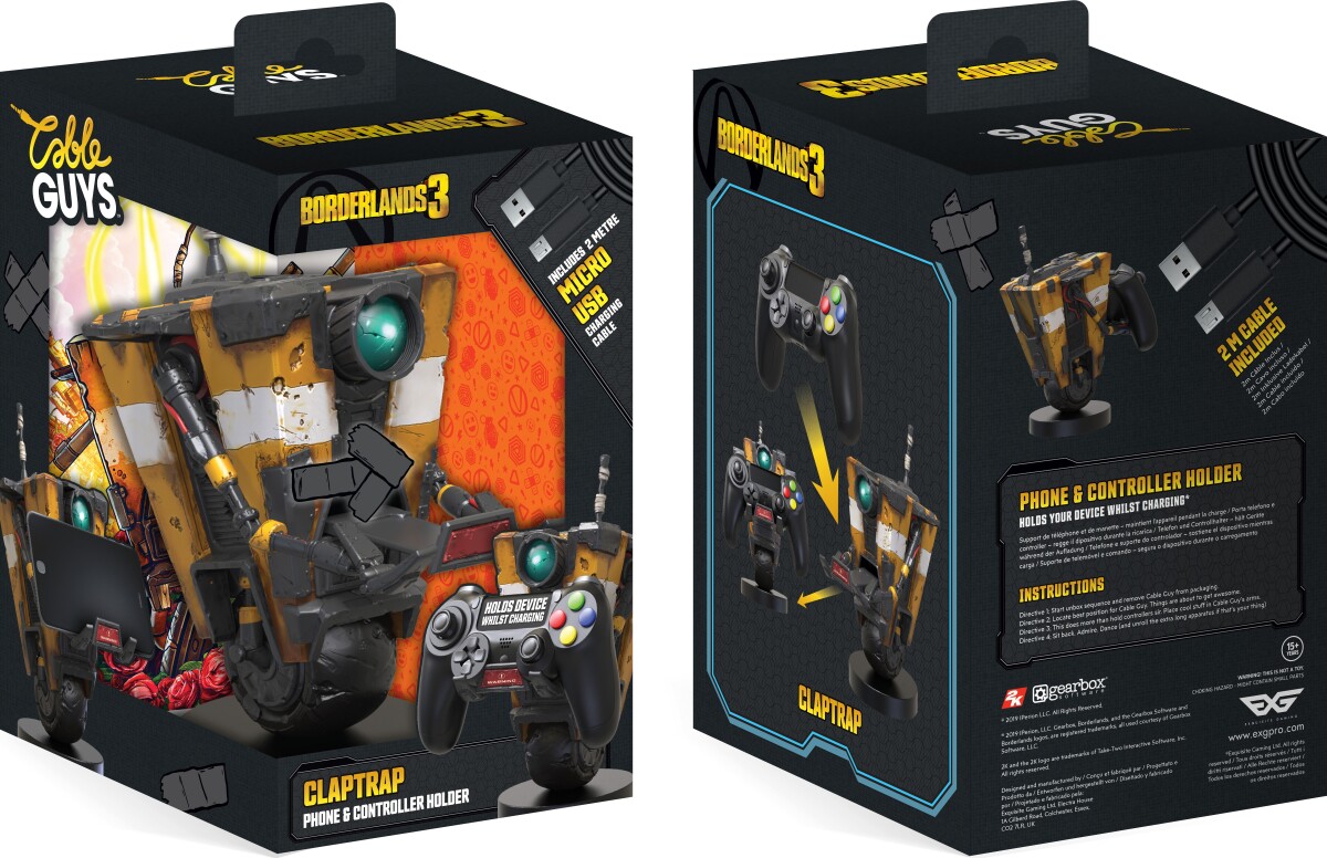 Cable Guys - Controller Holder - Borderlands 3 - Clap Trap
