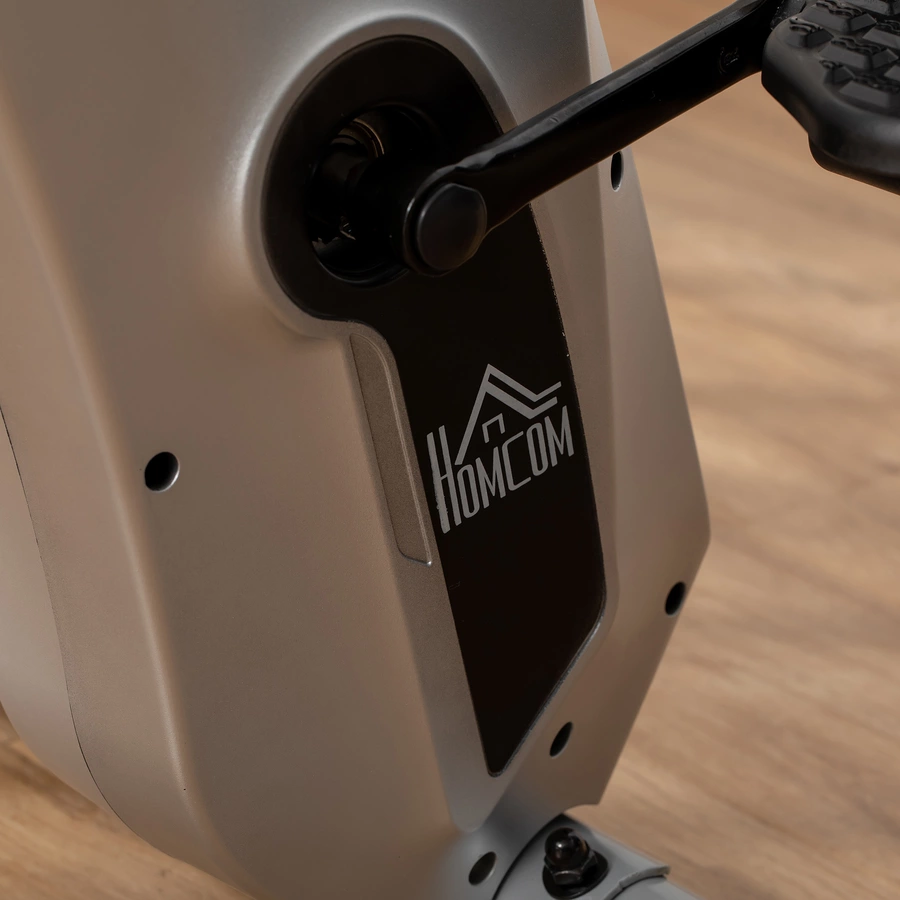HOMCOM Heimtrainer mit 8 Wiederstandsstufen silber