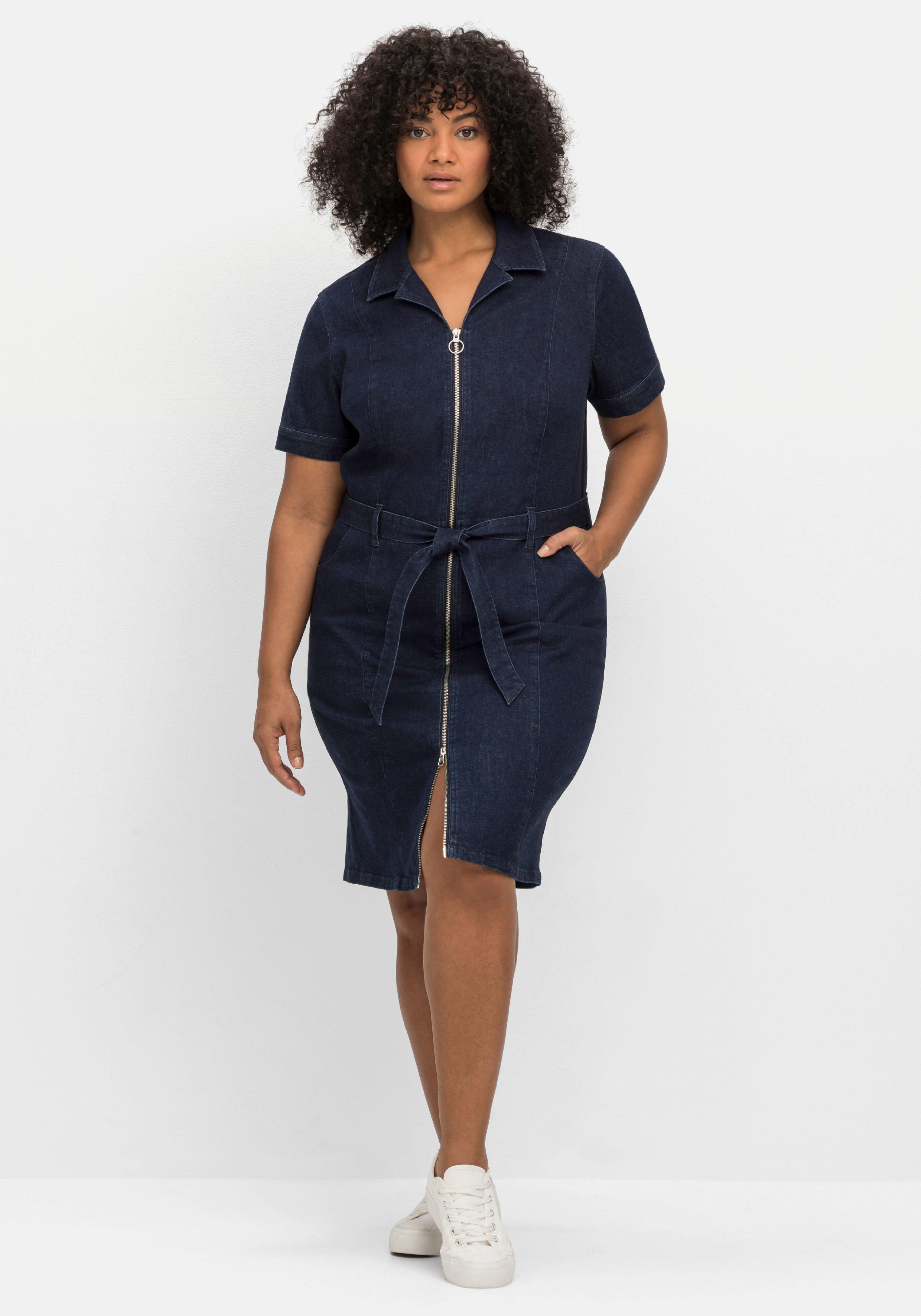 Jeanskleid mit durchgehendem 2-Wege-Zipper