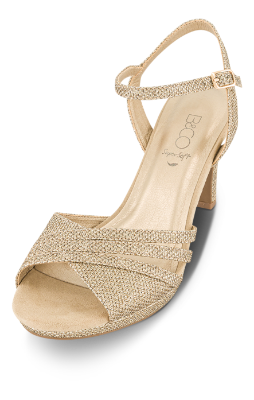 B&CO Damesandal med hæl Guld 4214110101