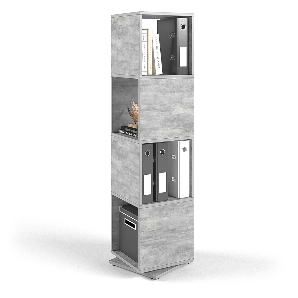 Vicco Drehregal XXL Regal Ordnerregal Büroregal Standregal Akten Schrank Beton