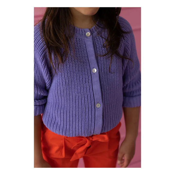 Yuki Cardigan Raglan Coton Bio | Violet
