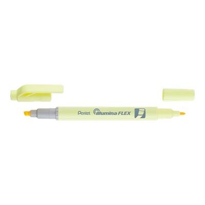 Pentel Illumina FLEX - Surligneur double pointe - jaune pastel