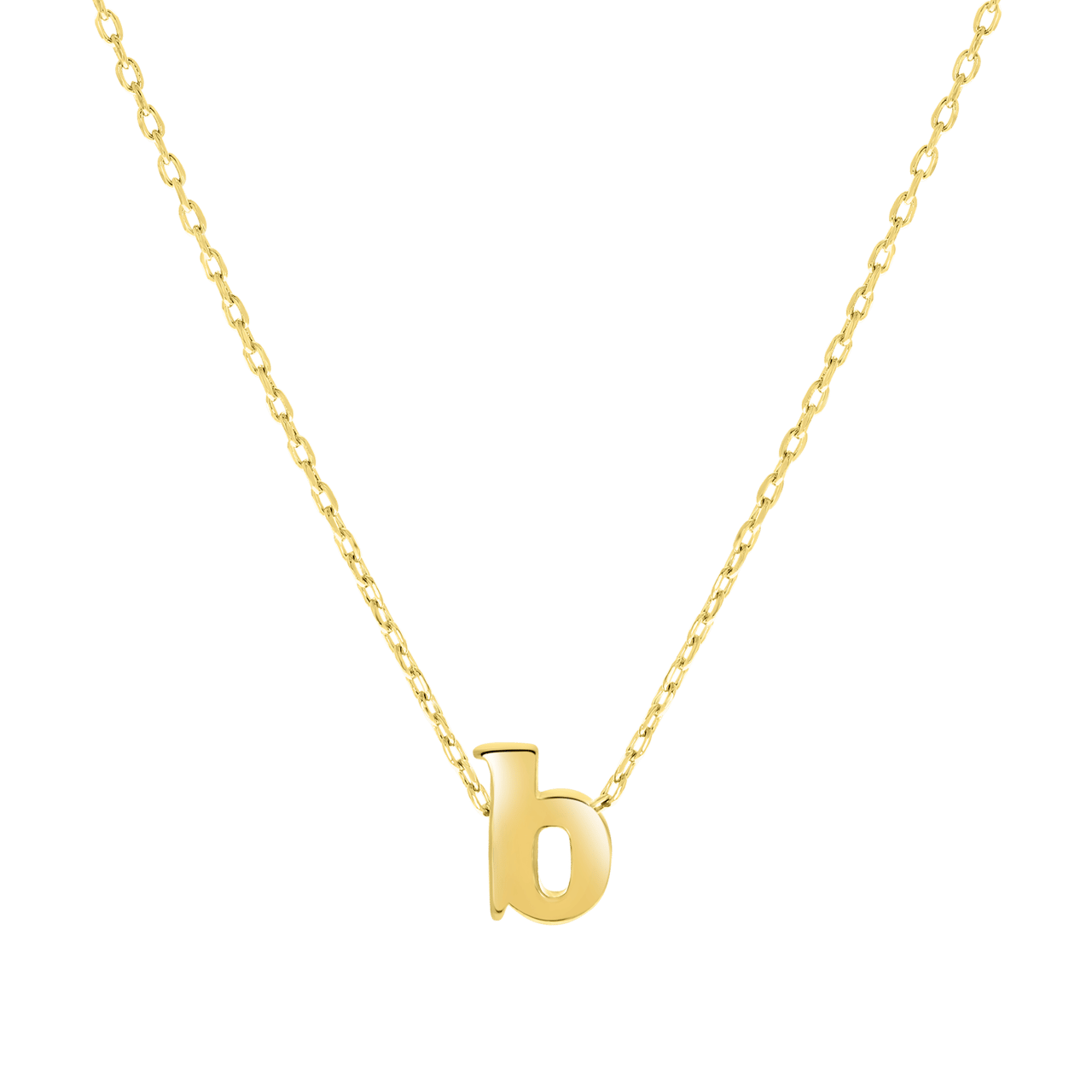 Stalen ketting goldplated met hanger letter