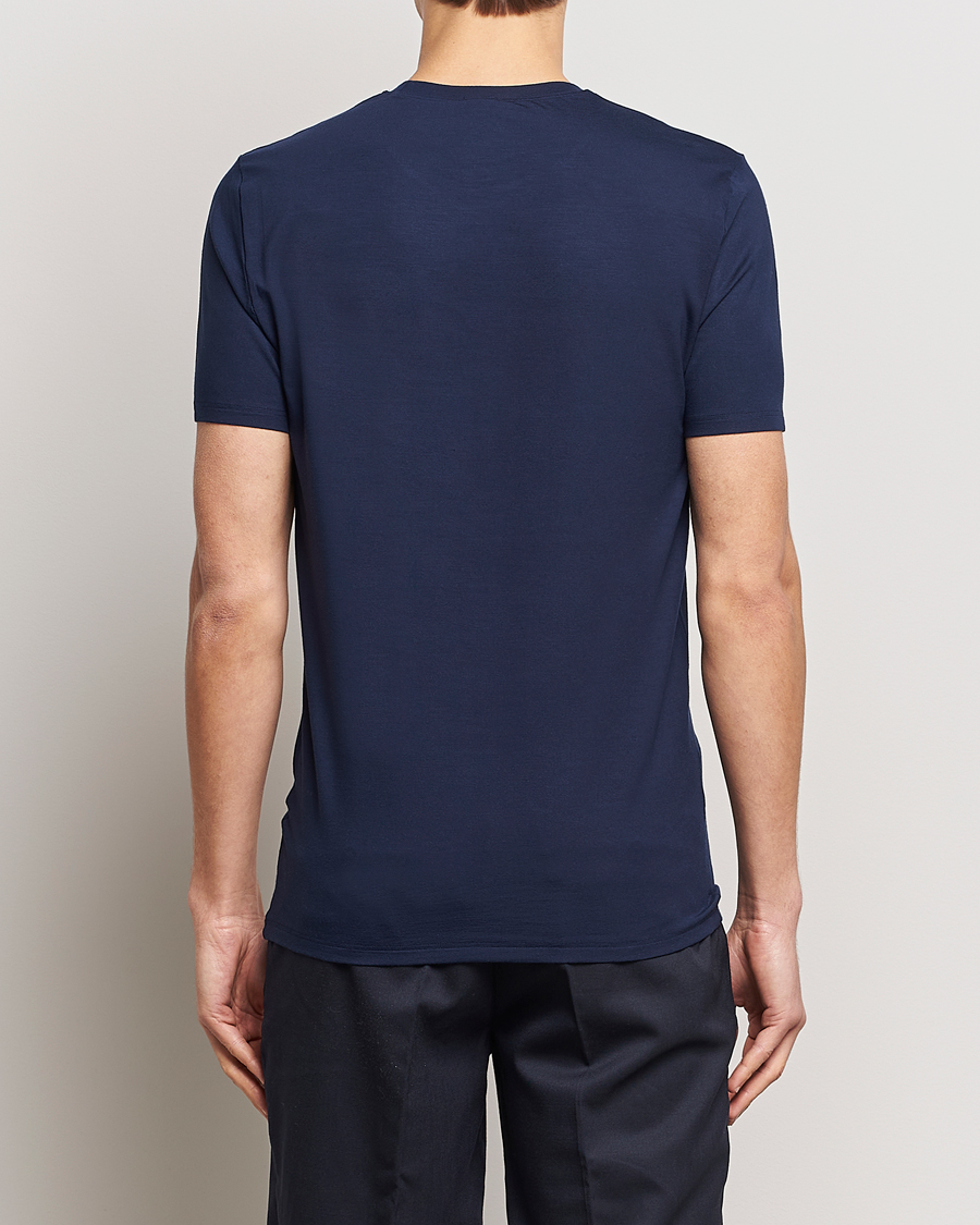 Zimmerli of Switzerland Pureness Modal Crew Neck T-Shirt Navy