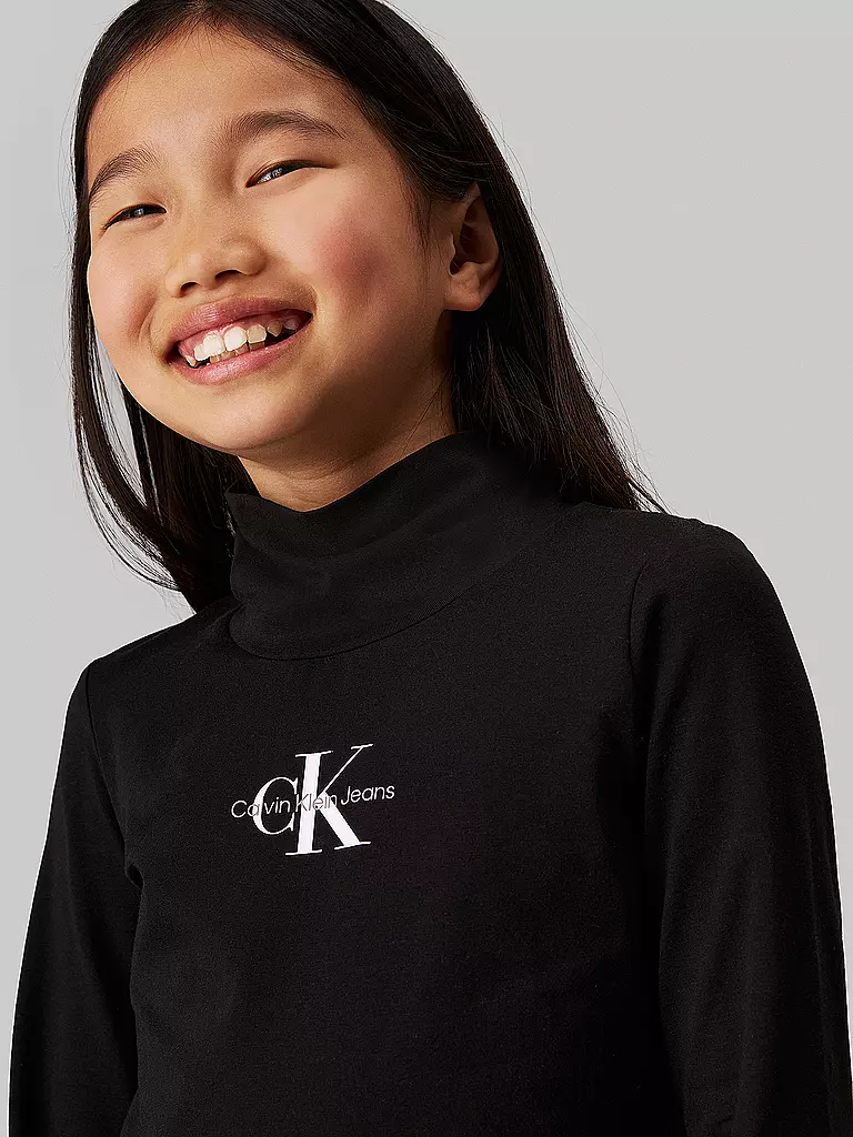 CALVIN KLEIN JEANS Mädchen Langarmshirt schwarz
