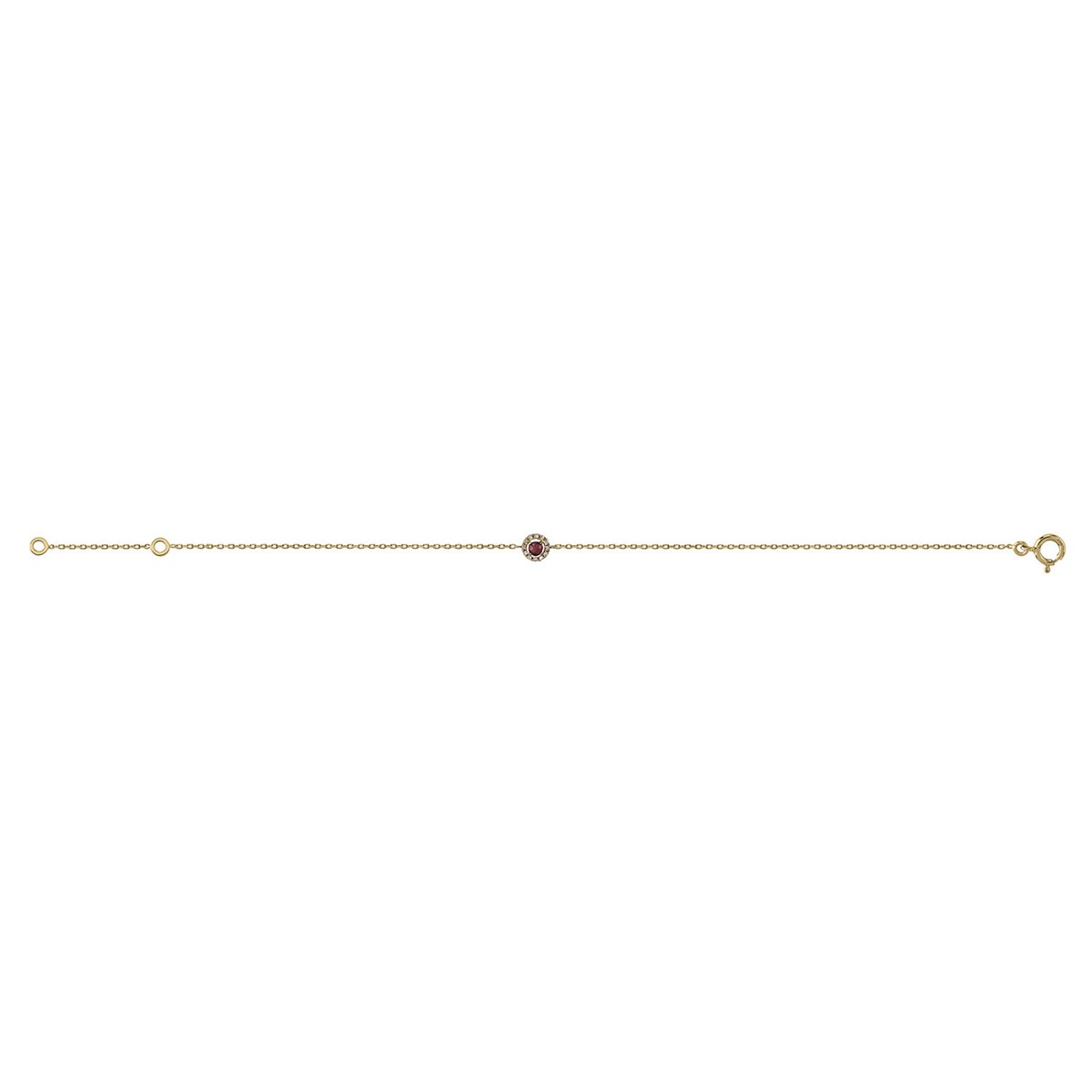 Bracelet Brillaxis or jaune 18 carats rubis diamants