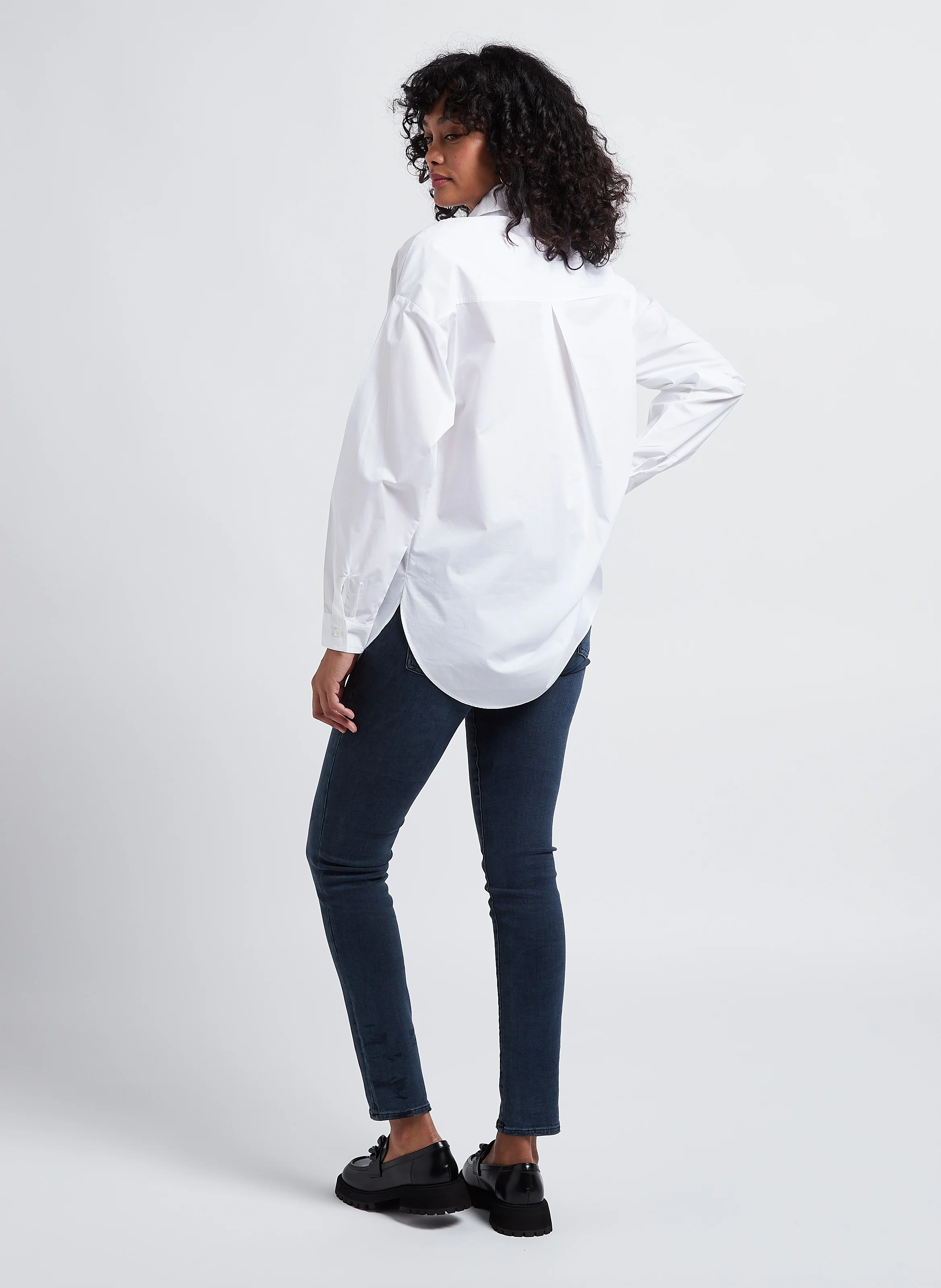 PYPER - Jean skinny taille basse en denim délavé | Bleu