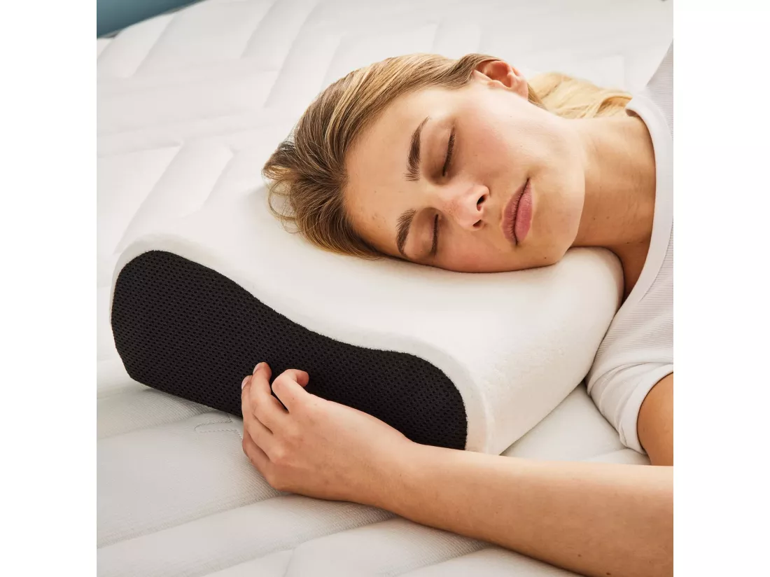 Lot de 2 oreillers ergonomiques Bultex à mémoire de forme 33x52