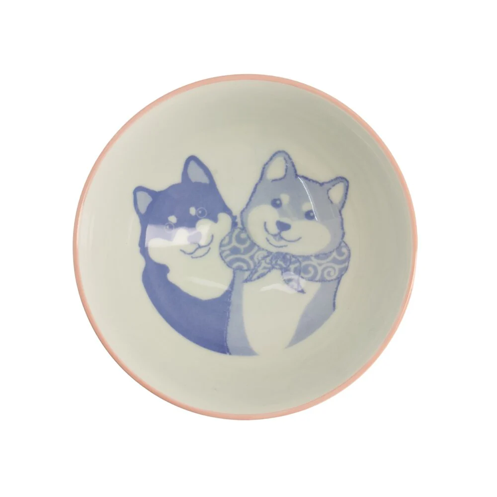 Tokyo Design Studio  Kawaii Shiba-Dog Rice skål, pink - 500 ml.