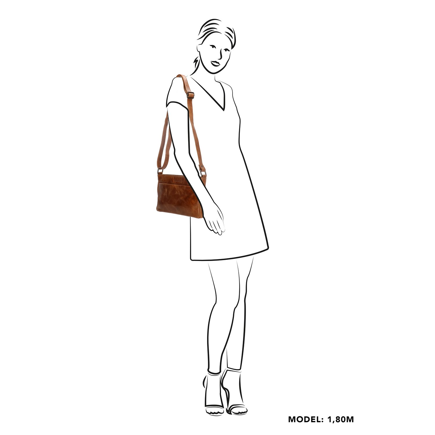 Micmacbags Porto Schoudertas bruin III