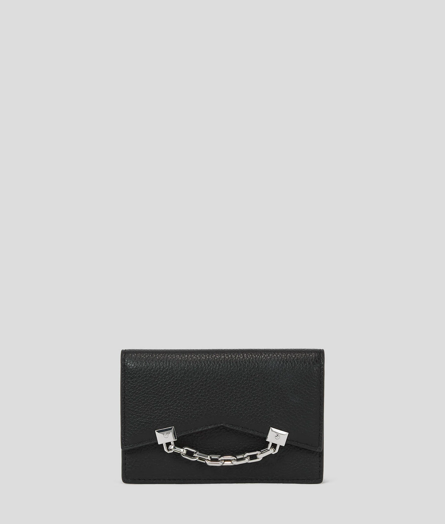 PORTEFEUILLE DE TAILLE MOYENNE EN CUIR GRAINÉ K/SEVEN - Noir