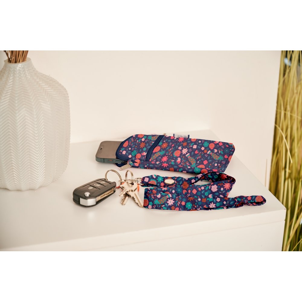 Pochette Téléphone Matelassée Huppette Fleurie