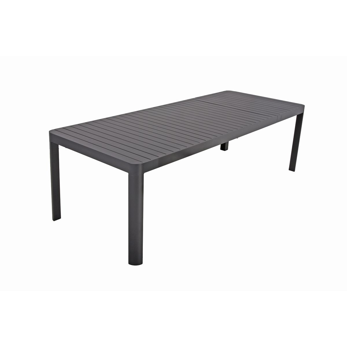 7-teilige Tischgruppe AMIRA/RANA - dunkelgrau-anthrazit - Aluminium