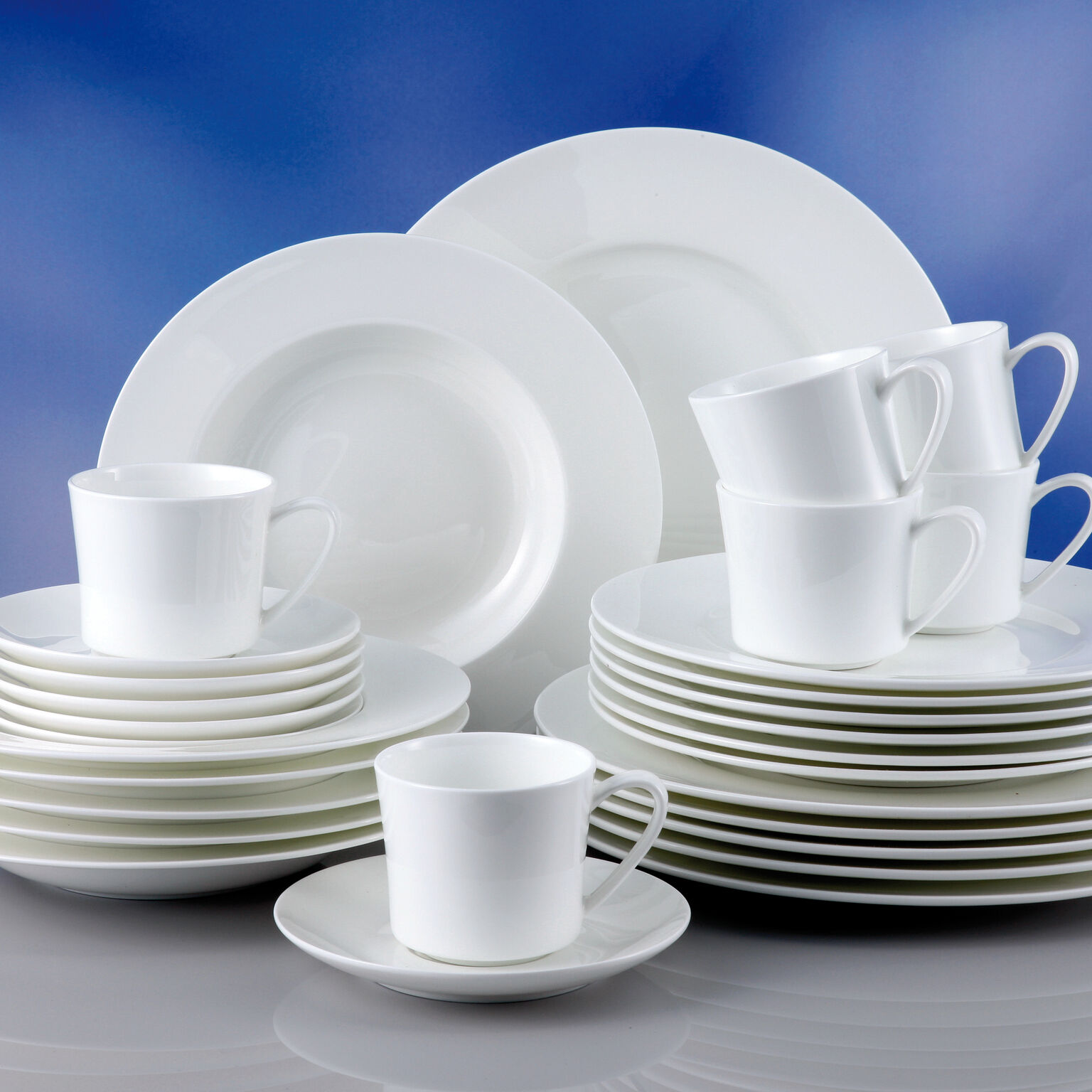 Jade Bone China Weiss Set 30-tlg.