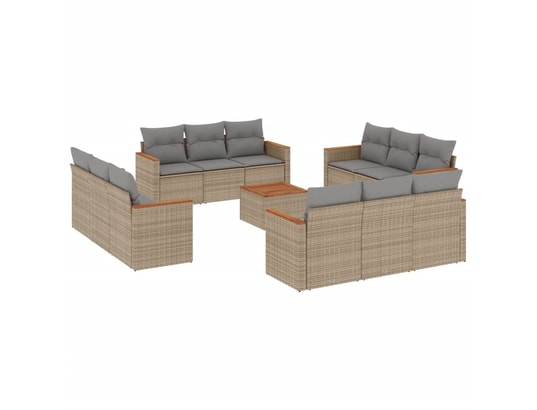 LES TENDANCES - Salon extérieur Salon de jardin-gris clair-12 places-55x62x69-454518