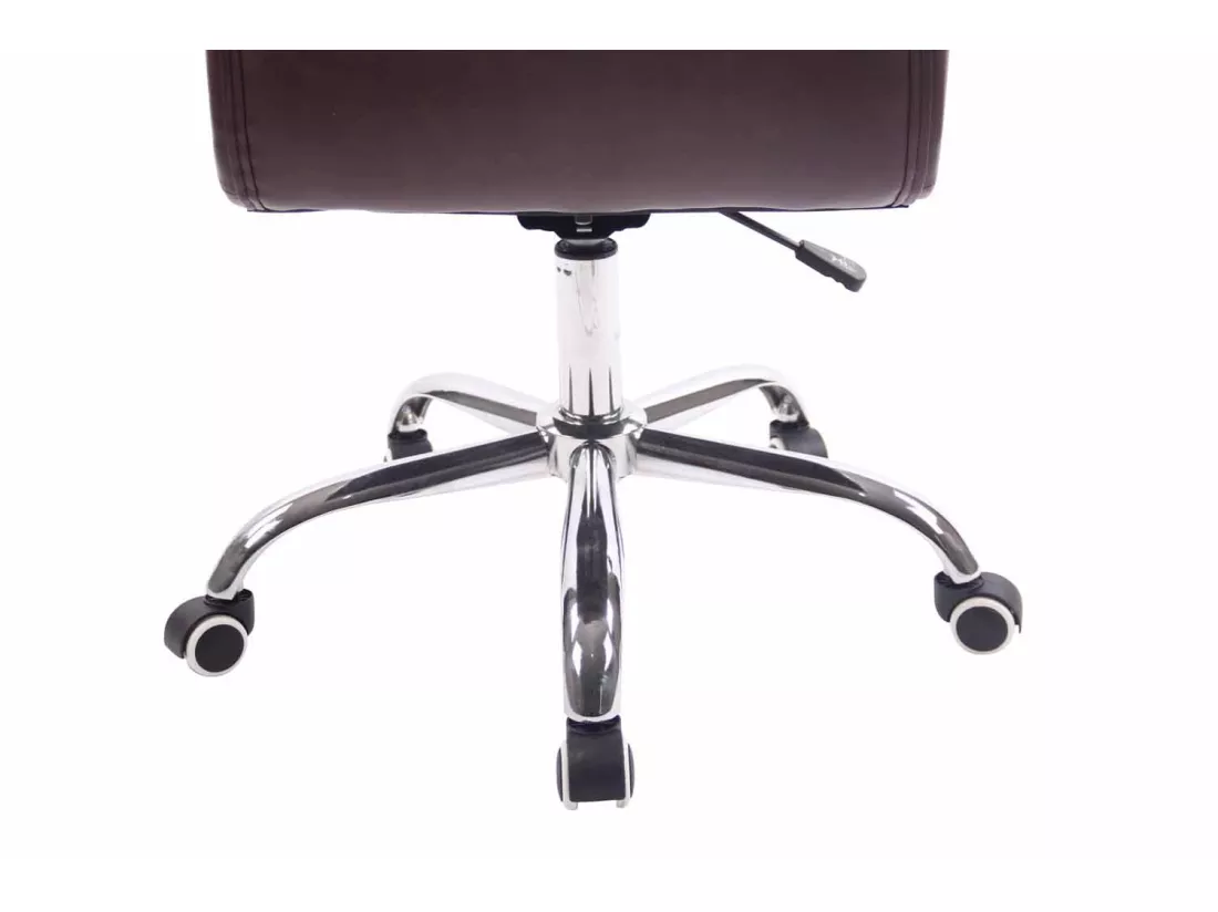 Chaise de bureau - Similicuir & Métal chromé - Bordeaux - Deli