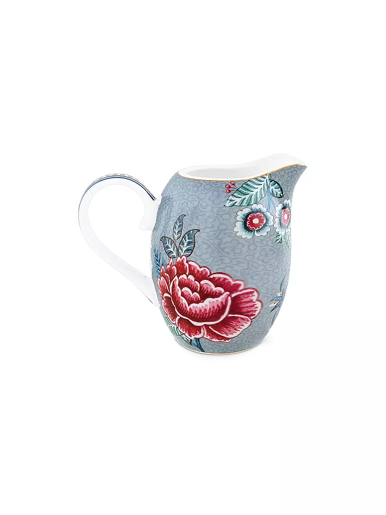 PIP STUDIO Milchkännchen 250ml FLOWER FESTIVAL Light Blue hellblau