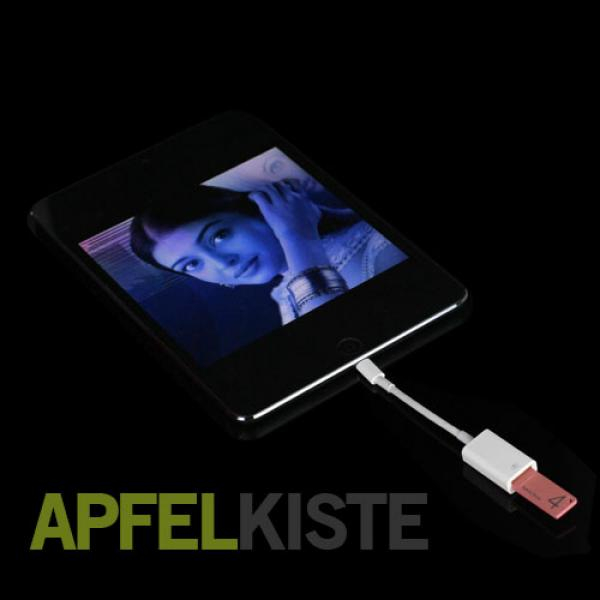 (17cm) iPad Kamera Connection Kit Lightning auf USB Adapter Kabel - Weiss