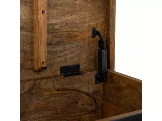Coffre en bois sculpté à la main 115x40x46h cm
