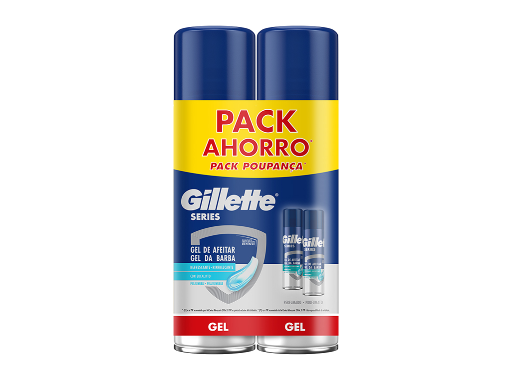 Gel de Barbear Series Refrescante Gillette Pack 2x200 ml