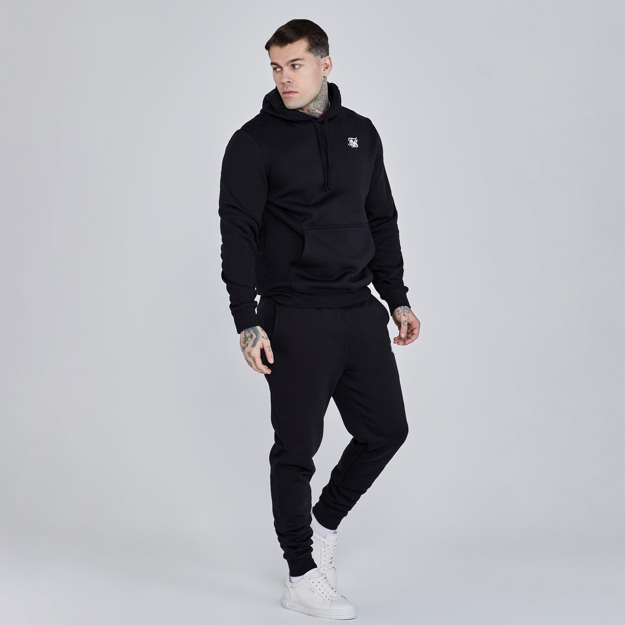 SikSilk Essentials Logo Hoodie Mens