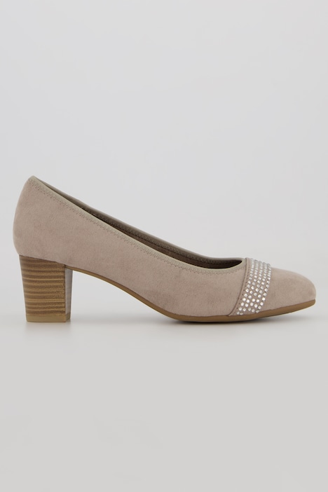 Pumps, Jana Shoes, Lederoptik, Ziersteine, Weite H