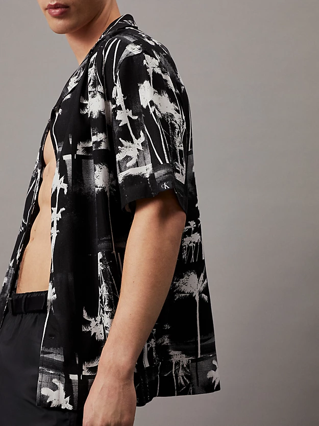 Camisa de praia estampada - Monograma CK