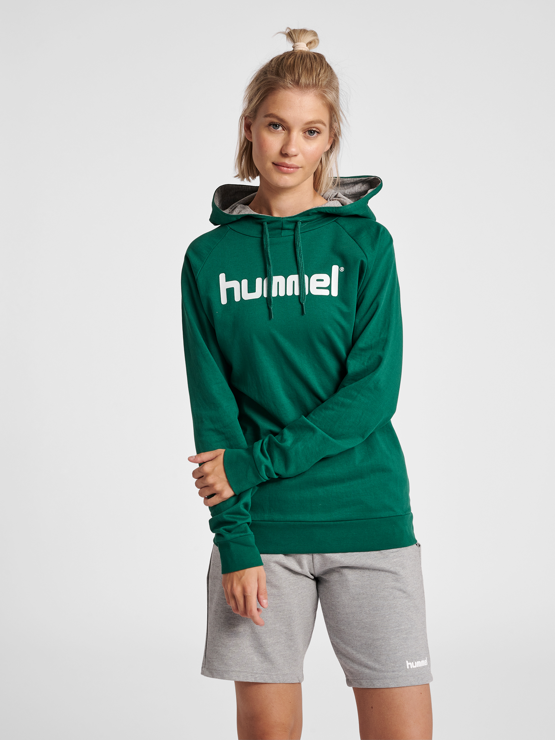 HUMMEL GO COTTON LOGO HOODIE WOMAN