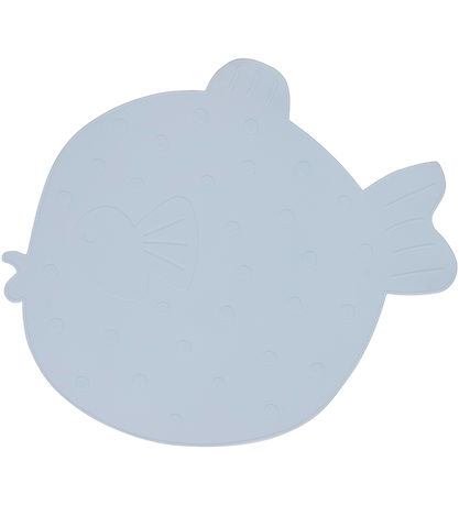 OYOY Tischset - Silikon Placemat - Klein Finn - Ice Blue