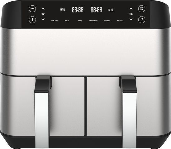 Niceey - Dubbele Airfryer XXL - Airfryer - Zilver - 8.0 Liter - 2460 Watt