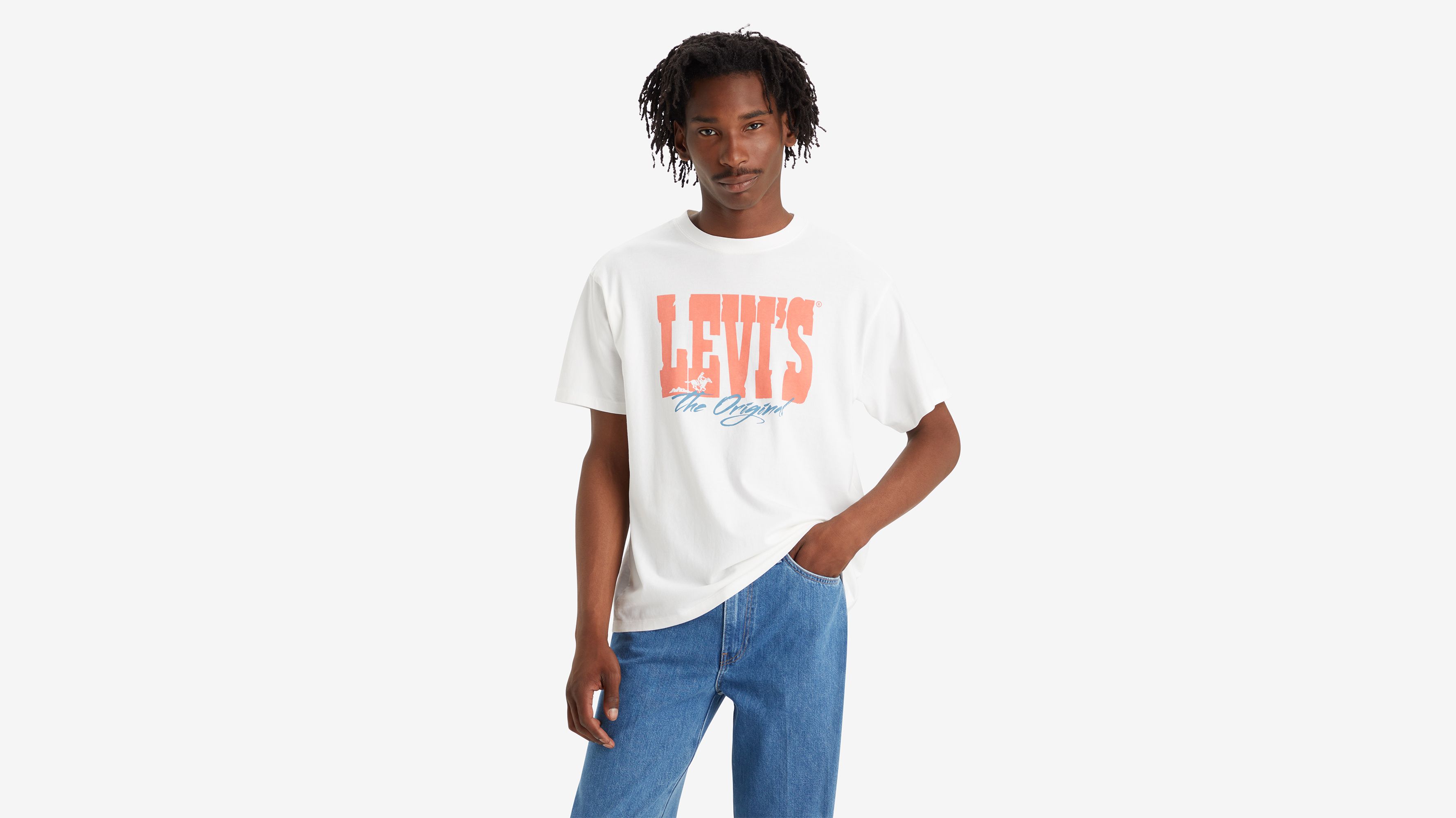 T-shirt graphique vintage - Levi Archival White+ - Blanc