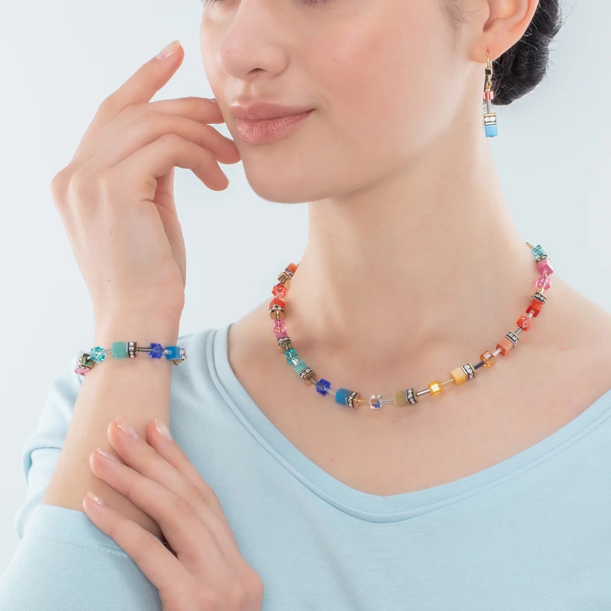 Collier Coeur de Lion GeoCube Iconic Classic acierdoré